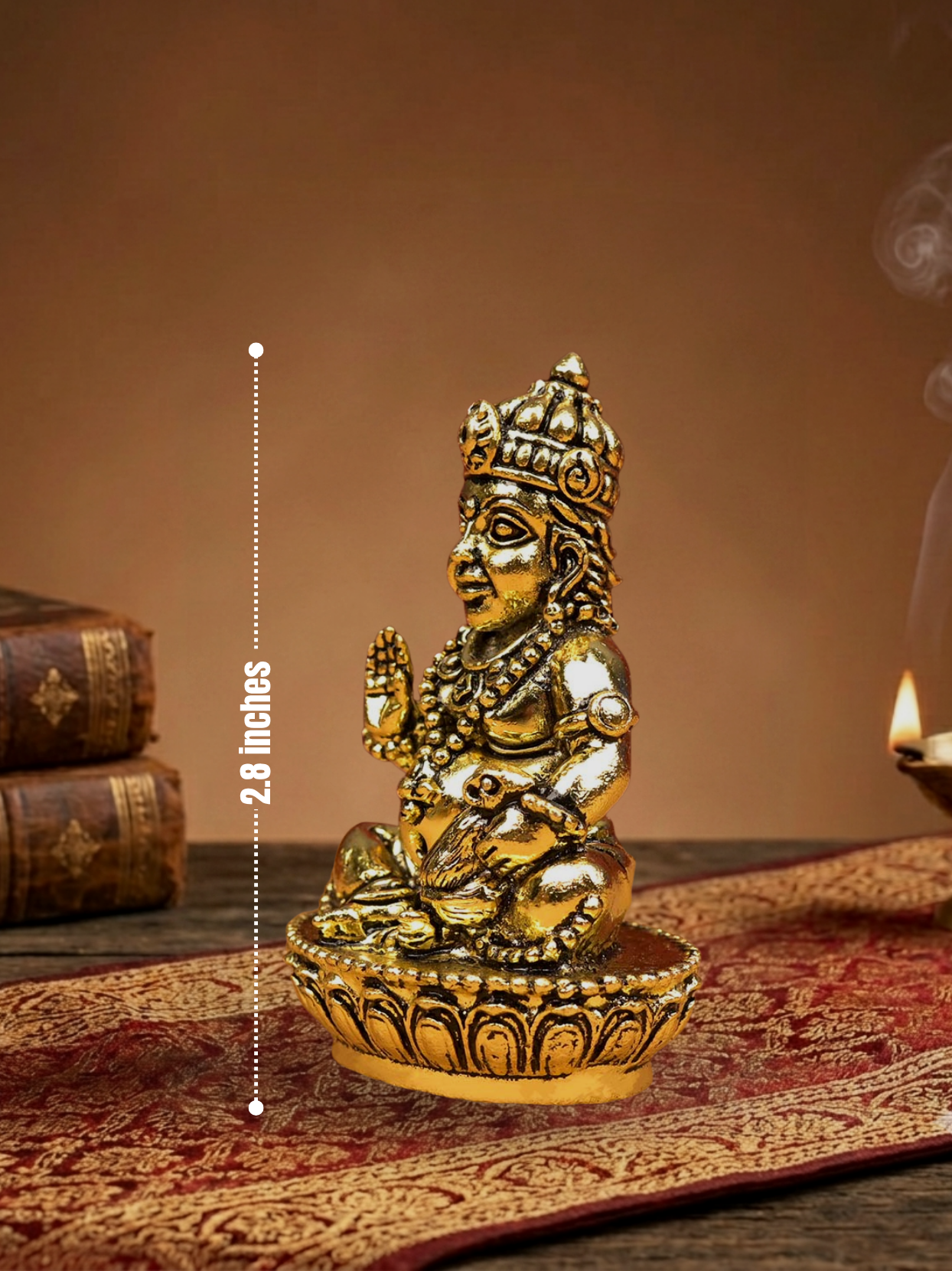 Kuber Maharaj Ashtadhatu Idol Deity of Wealth and Prosperity