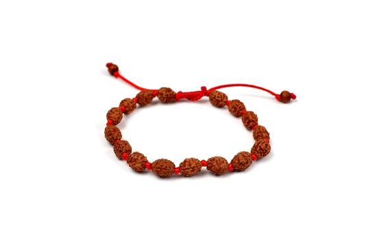 3 Mukhi Mahajwala Bracelet From Java In Silk Thread-13 mm