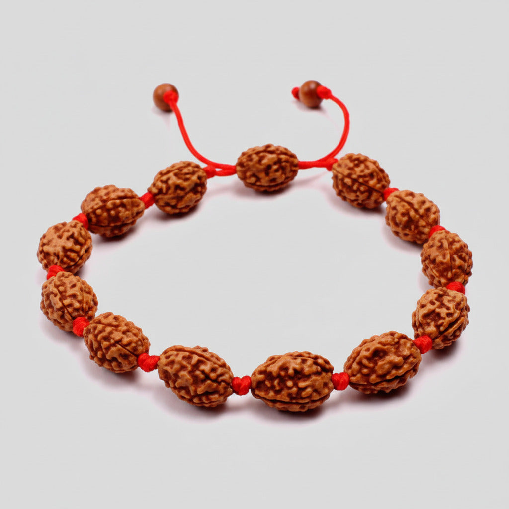 3 Mukhi Mahajwala Bracelet From Java In Silk Thread-13 mm