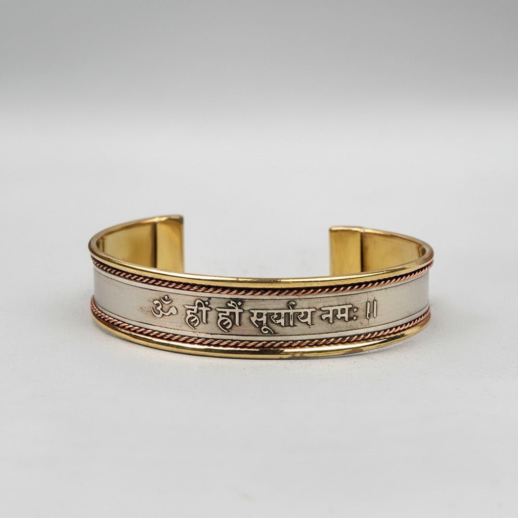 Surya Sun Mantra Kada-Copper Finish