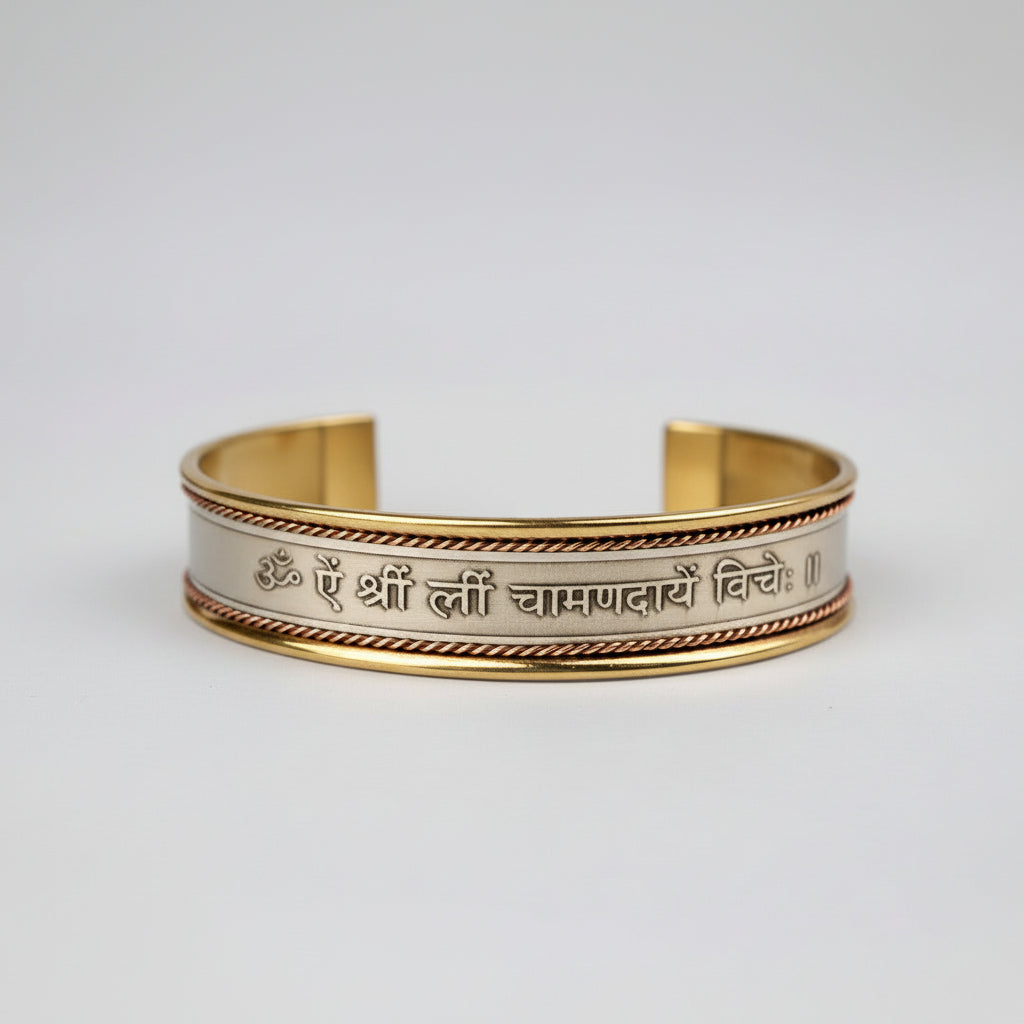 Chandra Moon Mantra Kada-Copper Finish