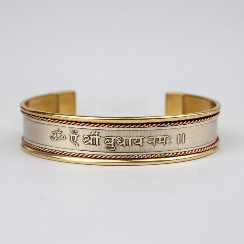 Chandra Moon Mantra Kada-Brass Finish