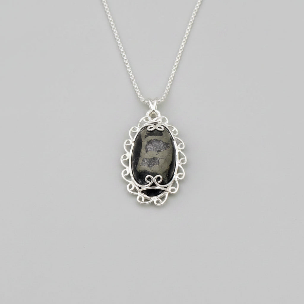 Swarna Linga Shaligram 925 Silver Locket