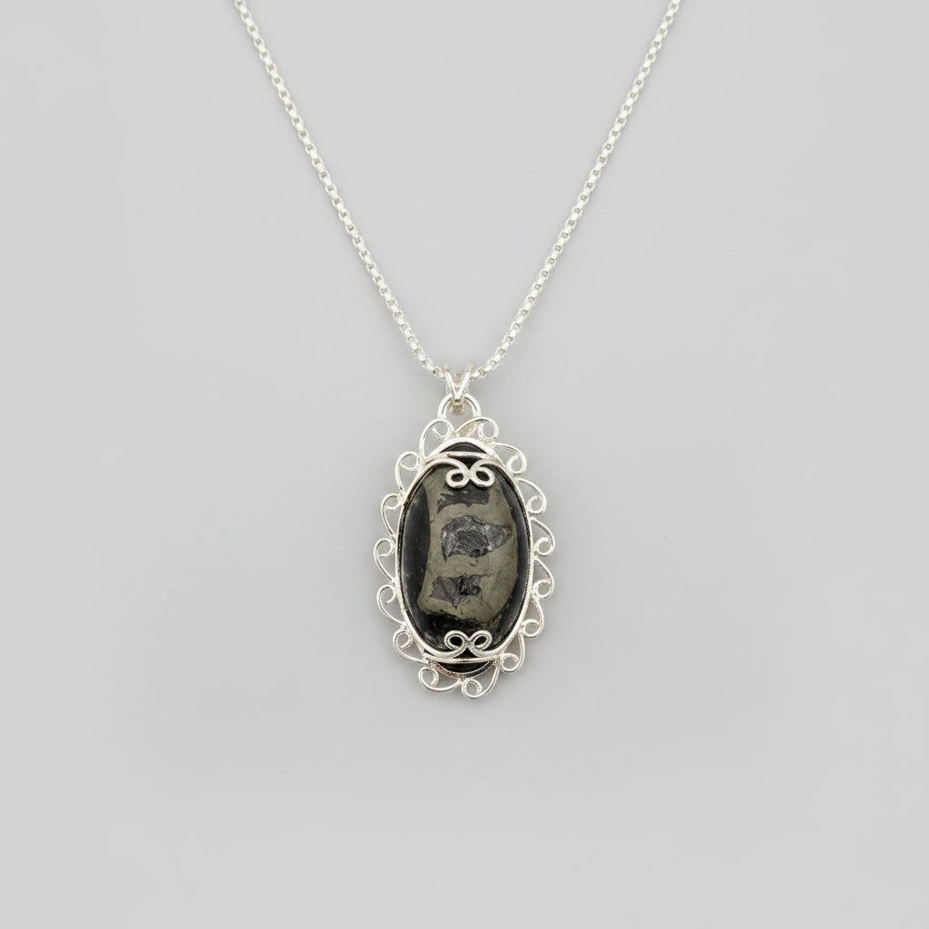 Swarna Linga Shaligram 925 Silver Locket