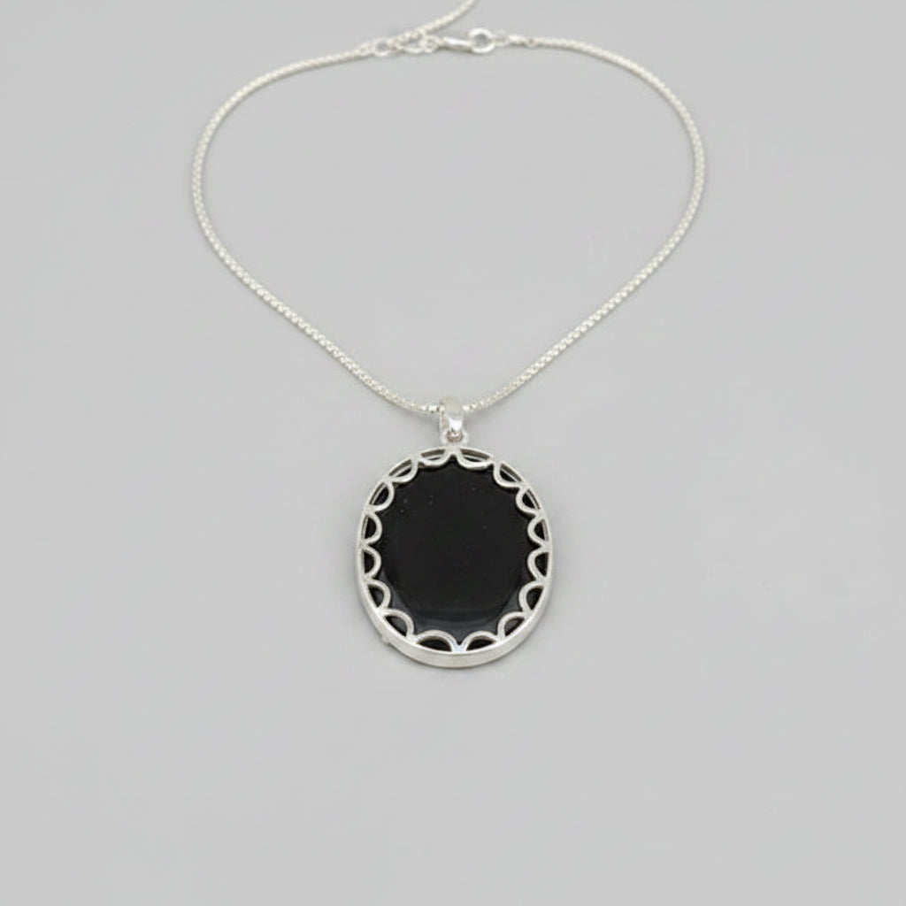 Krishna Shila Shaligram 925 Silver Locket
