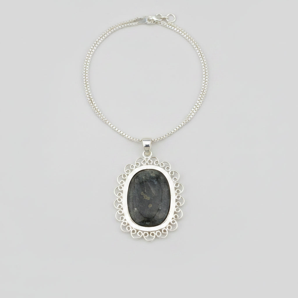 Gopal Krishna Shaligram 925 Silver Locket