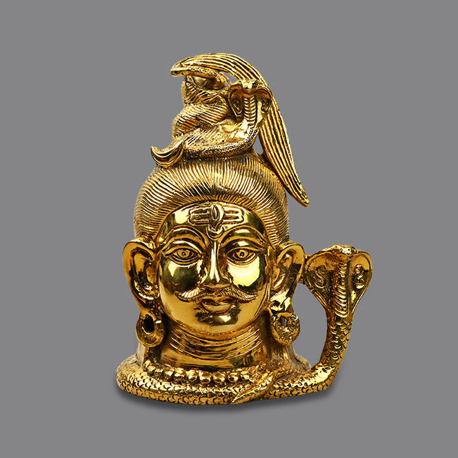 Shiva Face Mahakaal Mukhalinga Brass Statue