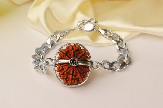 Hanuman Bracelet (Nepal)-Regular-Silver Basket With Metallic Stretchable/Magnetic Band
