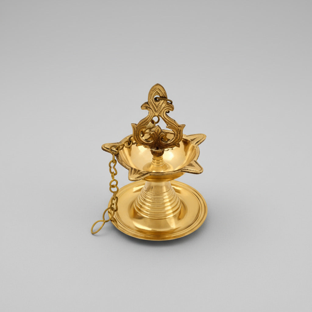 Brass Hanging Samai Diya Oil Lamp-One Piece