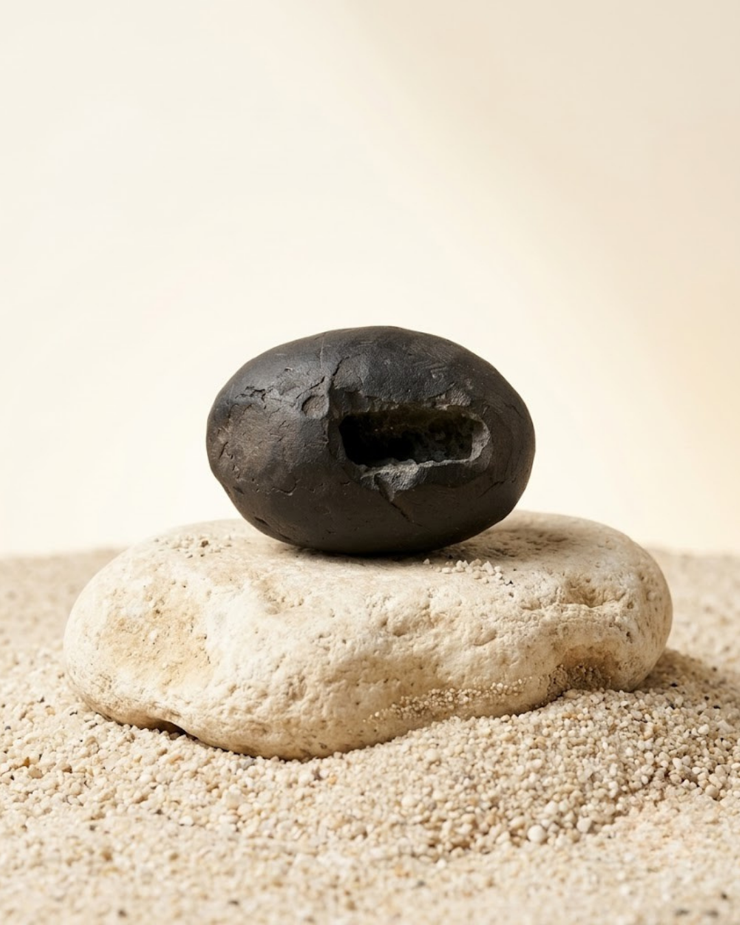 Chakradhari Vishnu Shaligram Shila - Original Sacred Stone - ManiMonk