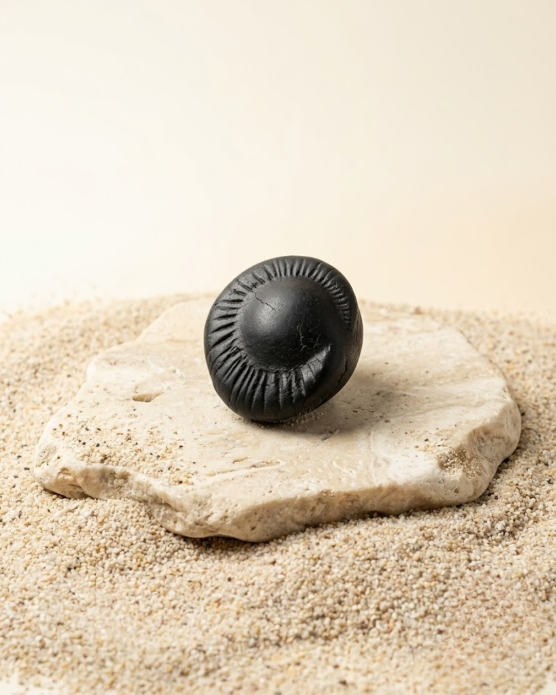 Kuber Surya Shaligram Shila - Authentic Vishnu Stone - ManiMonk