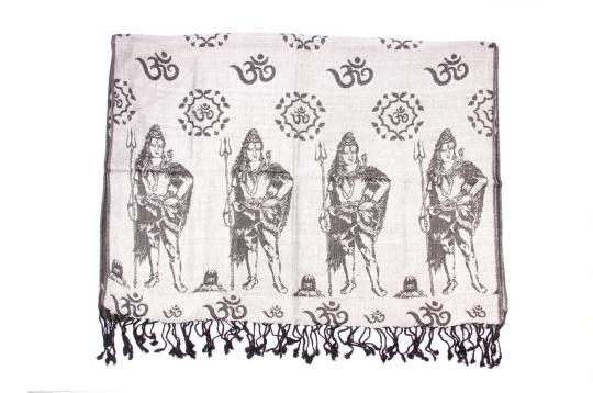 Mahadev Shawl in Soft Jacquard Fabric-Cherry Red