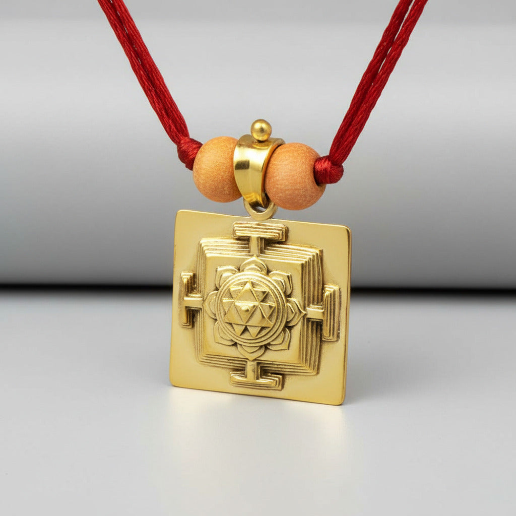 Durga 3D Yantra Brass Pendant
