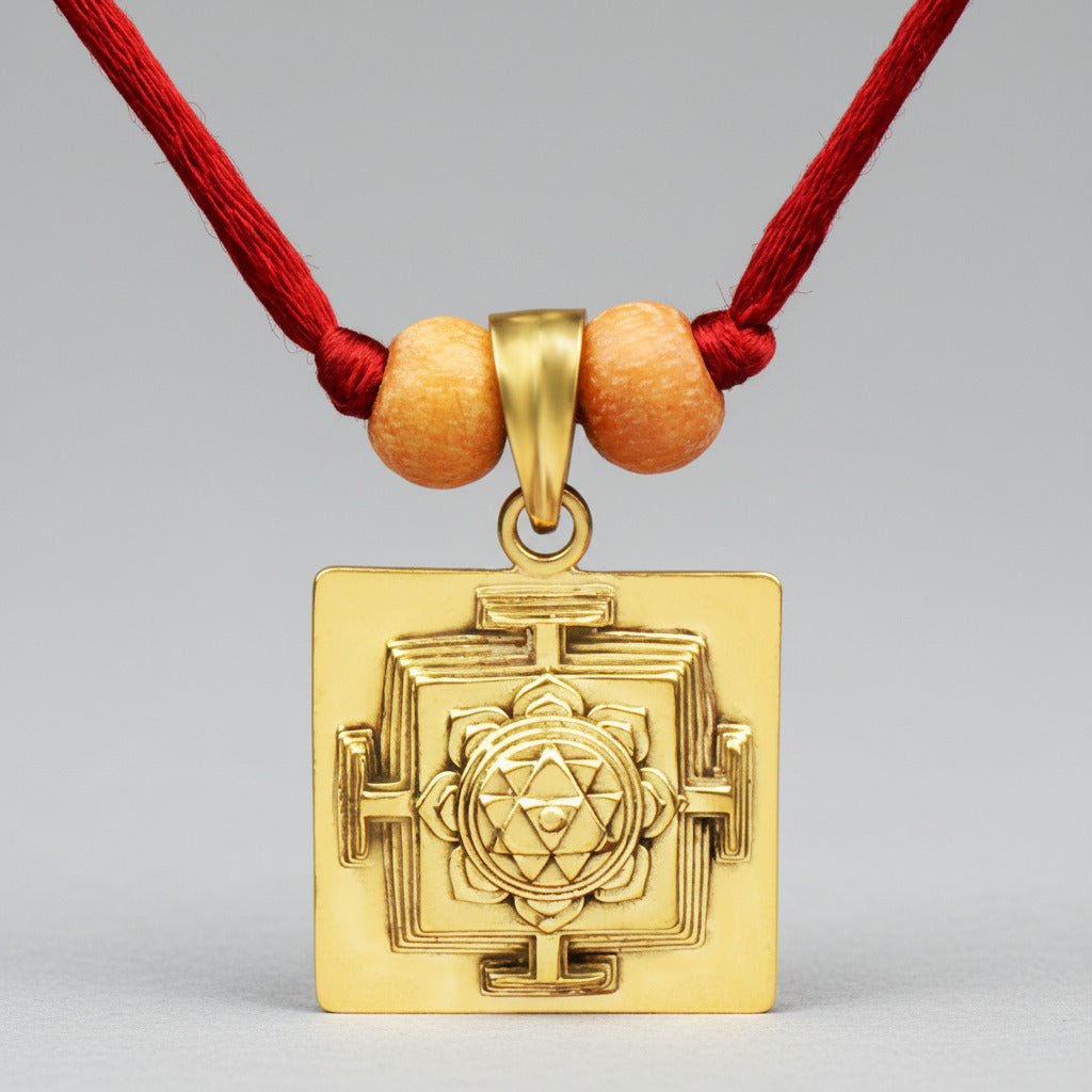 Durga 3D Yantra Brass Pendant