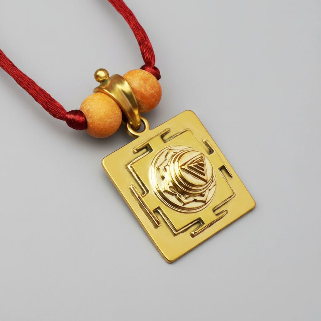 Mahakaali 3D Yantra Brass Pendant