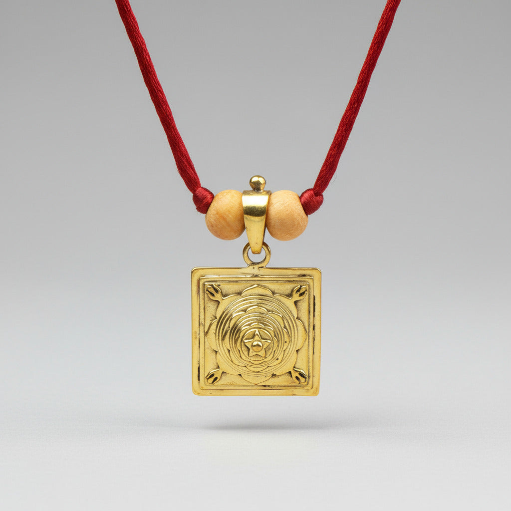 Mahamrityunjay 3D Yantra Brass Pendant