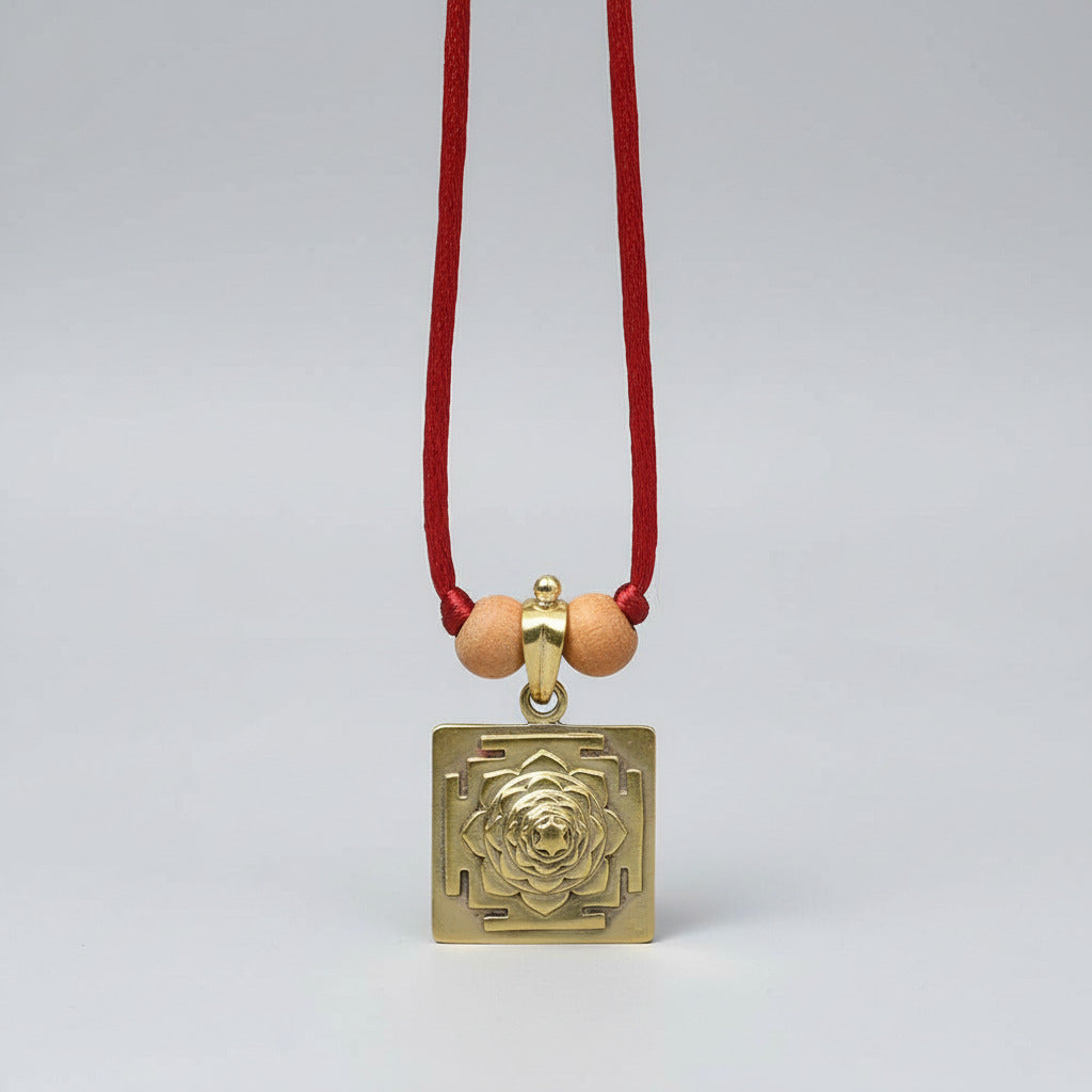 Bhuwaneshwari 3D Yantra Brass Pendant