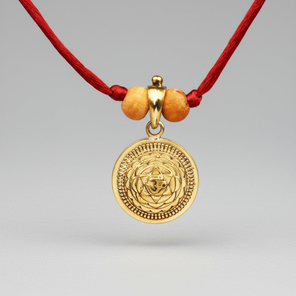Mahasudarshan 3D Yantra Brass Pendant