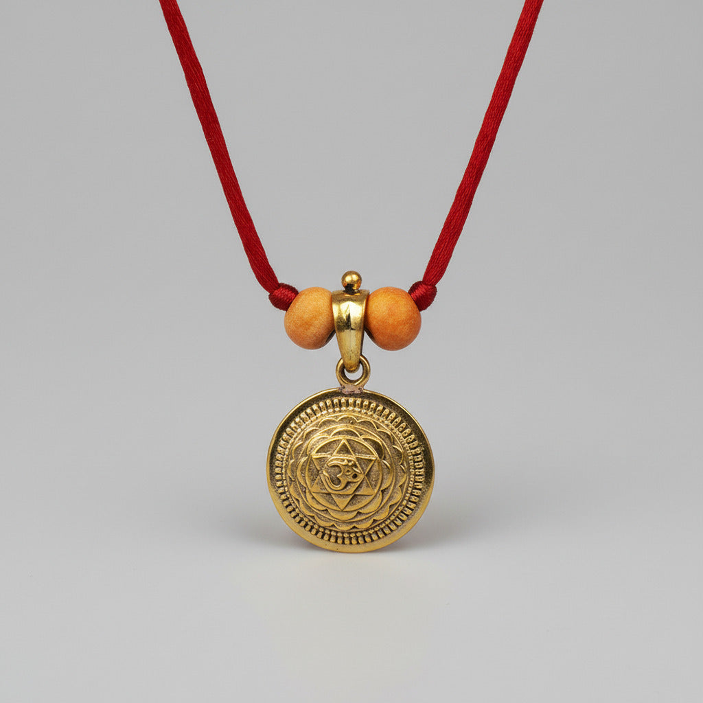 Mahasudarshan 3D Yantra Brass Pendant