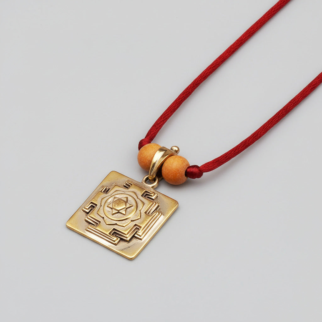 Kamdev 3D Yantra Brass Pendant