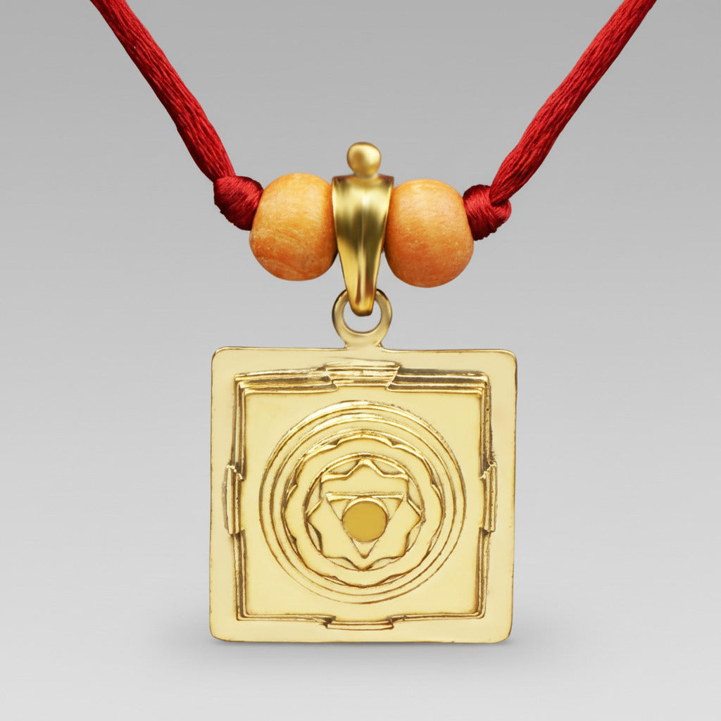Pratyangira 3D Yantra Brass Pendant