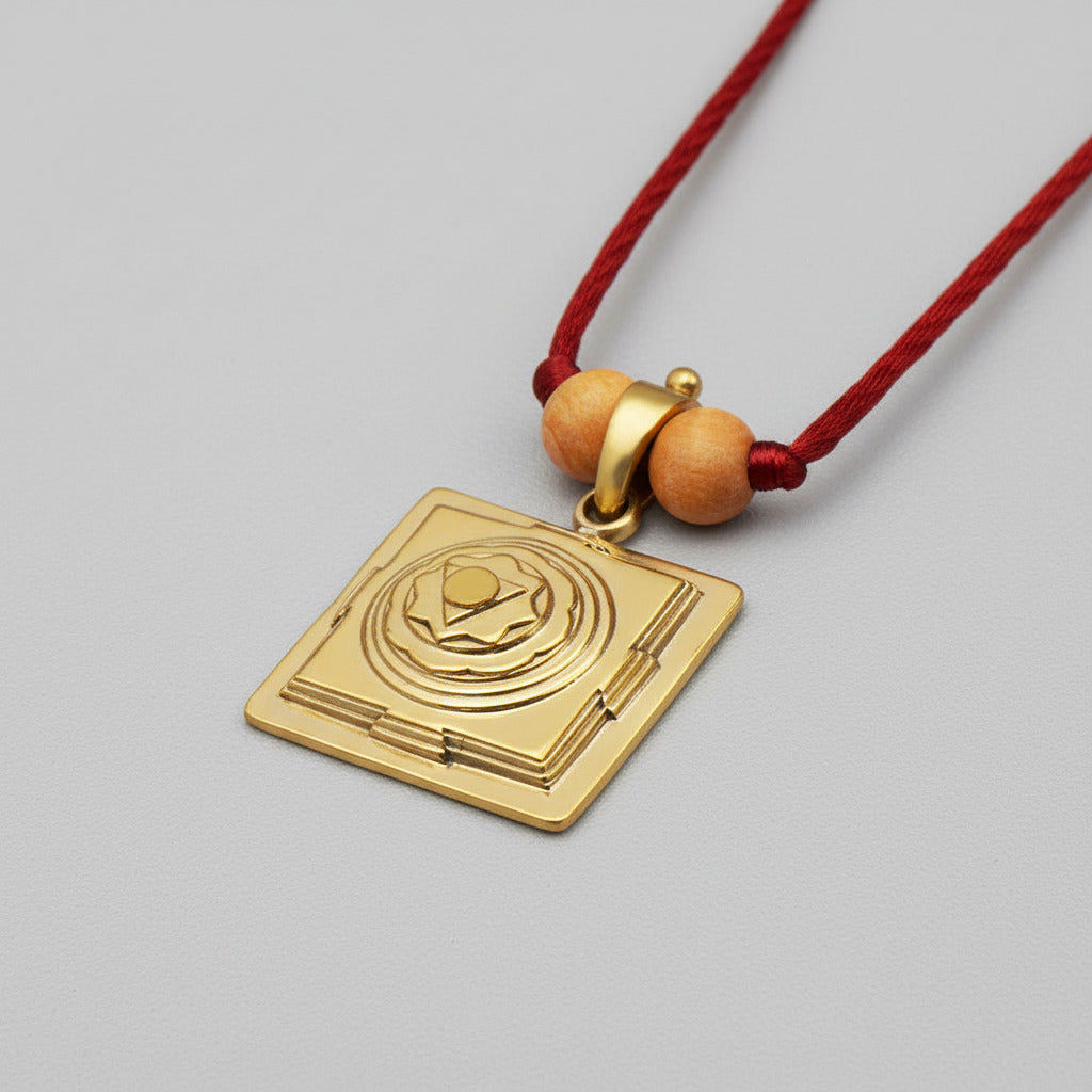 Pratyangira 3D Yantra Brass Pendant