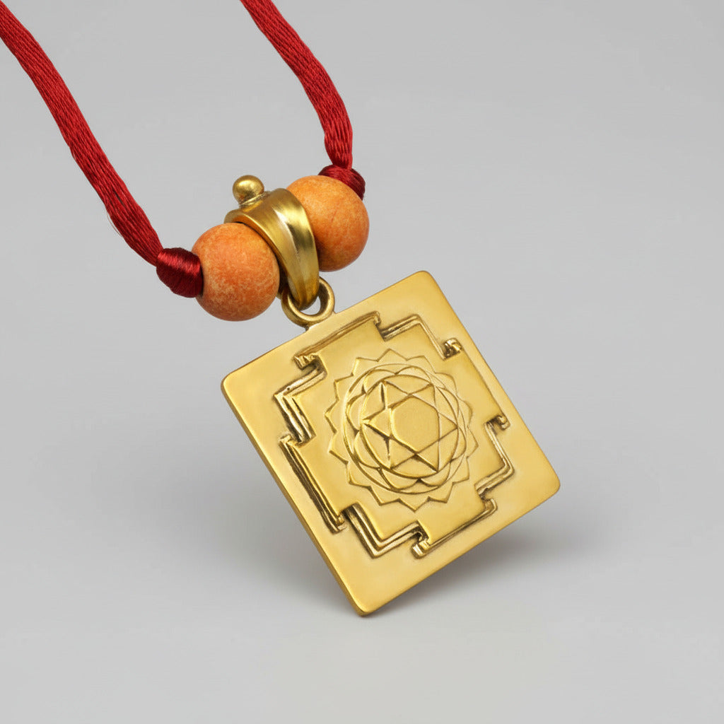 Vishnu 3D Yantra Brass Pendant