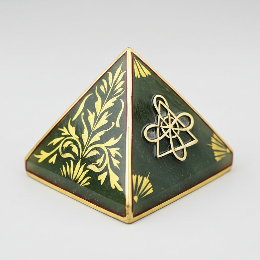 Green Jade Pyramid For Desire Fulfillment-Regular