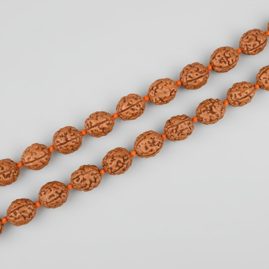 3 Mukhi Mahajwala Mala (10 to 12 mm) mani monk
