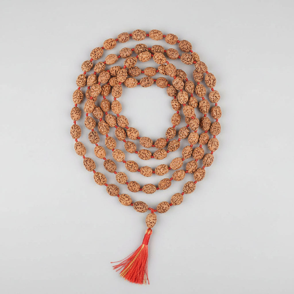 3 Mukhi Mahajwala Mala (10 to 12 mm) mani monk