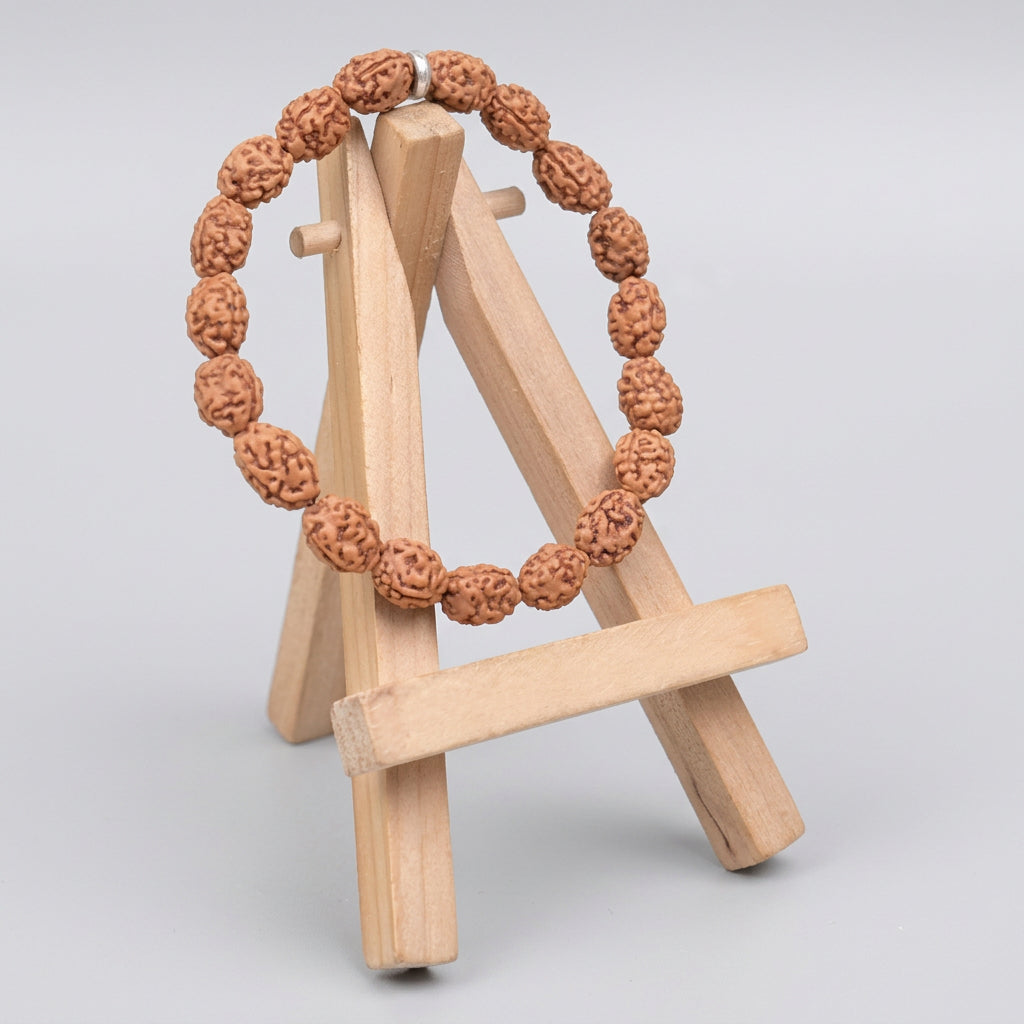 3 Mukhi Rudraksha Bracelet for Confidence, Courage, Spiritual Growth & Inner Peace mani monk