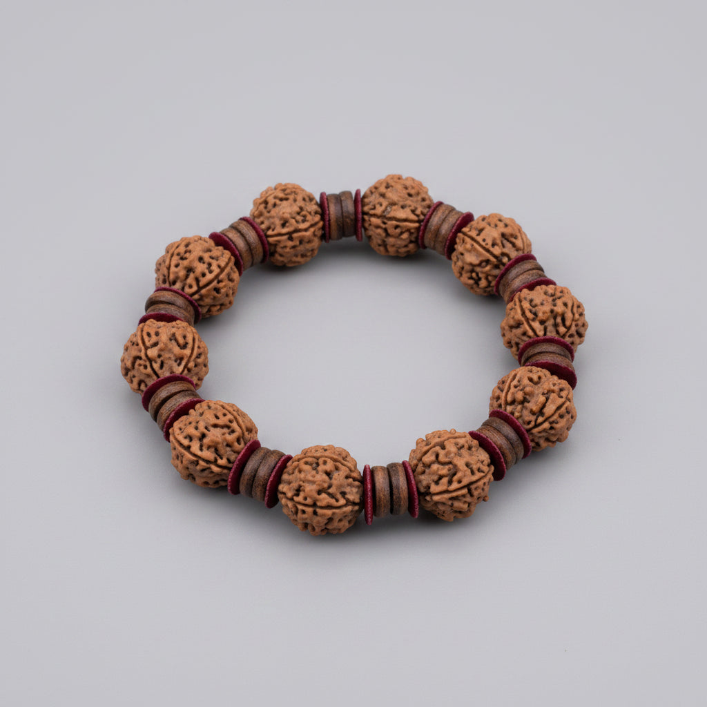 4 Mukhi Nepal Rudraksha Beads Bracelet mani monk