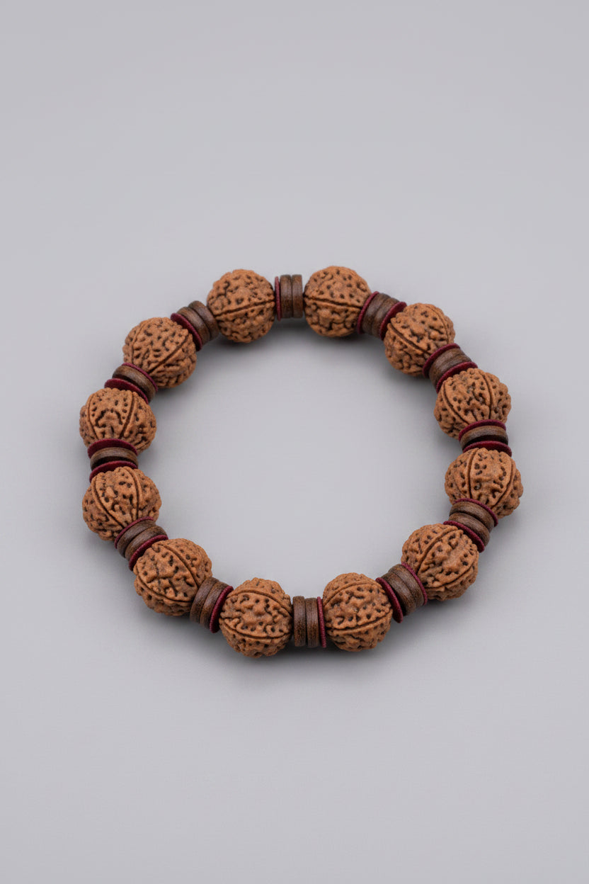 4 Mukhi Nepal Rudraksha Beads Bracelet mani monk
