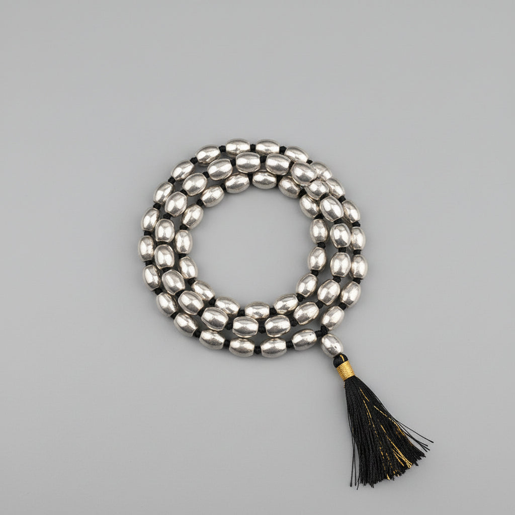 Parad Barrel Beads Mala-32+1 (Beads Size: 17 mm)