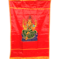 Temple Curtain Mariamman Design-Red