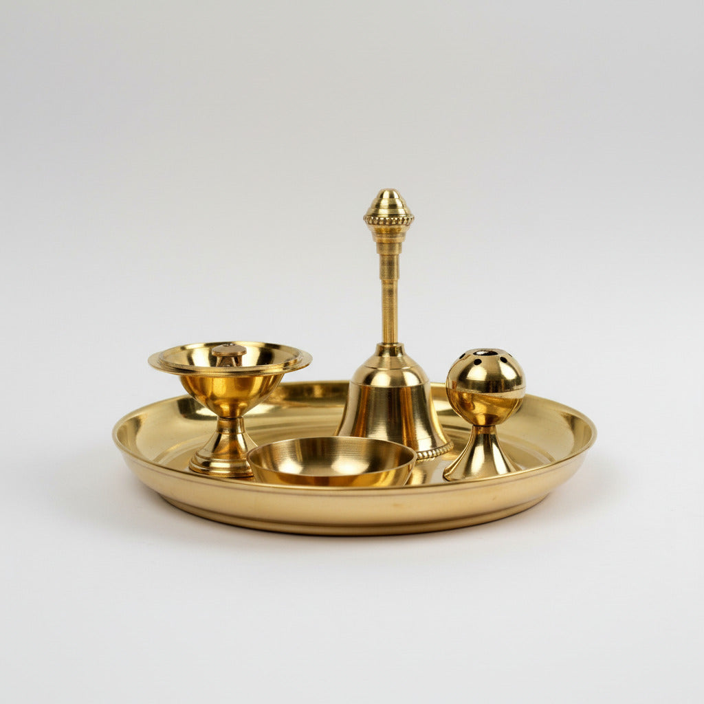 Brass Pooja Thali Set