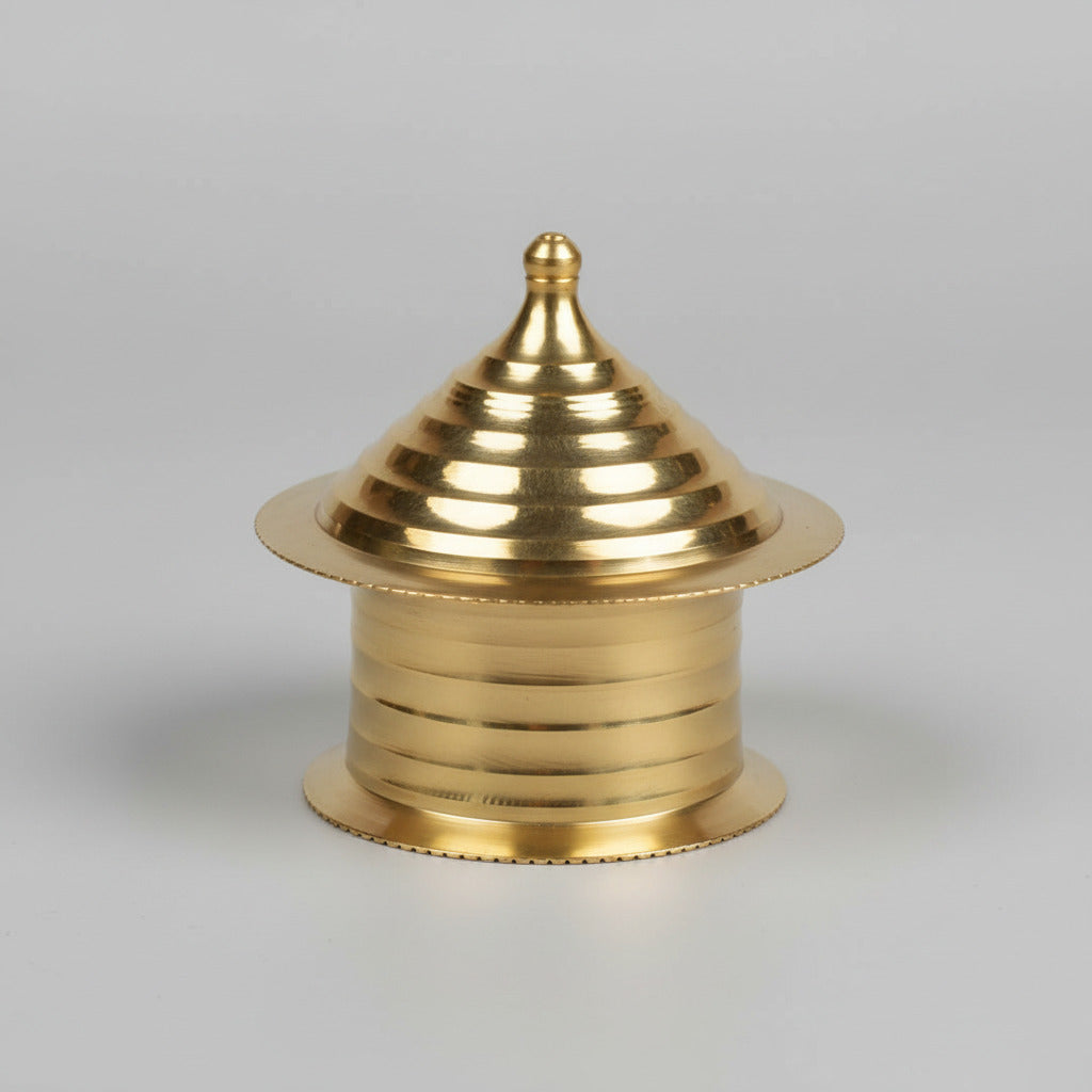 Brass Haldi Kumkum Container Kankavati-One Piece