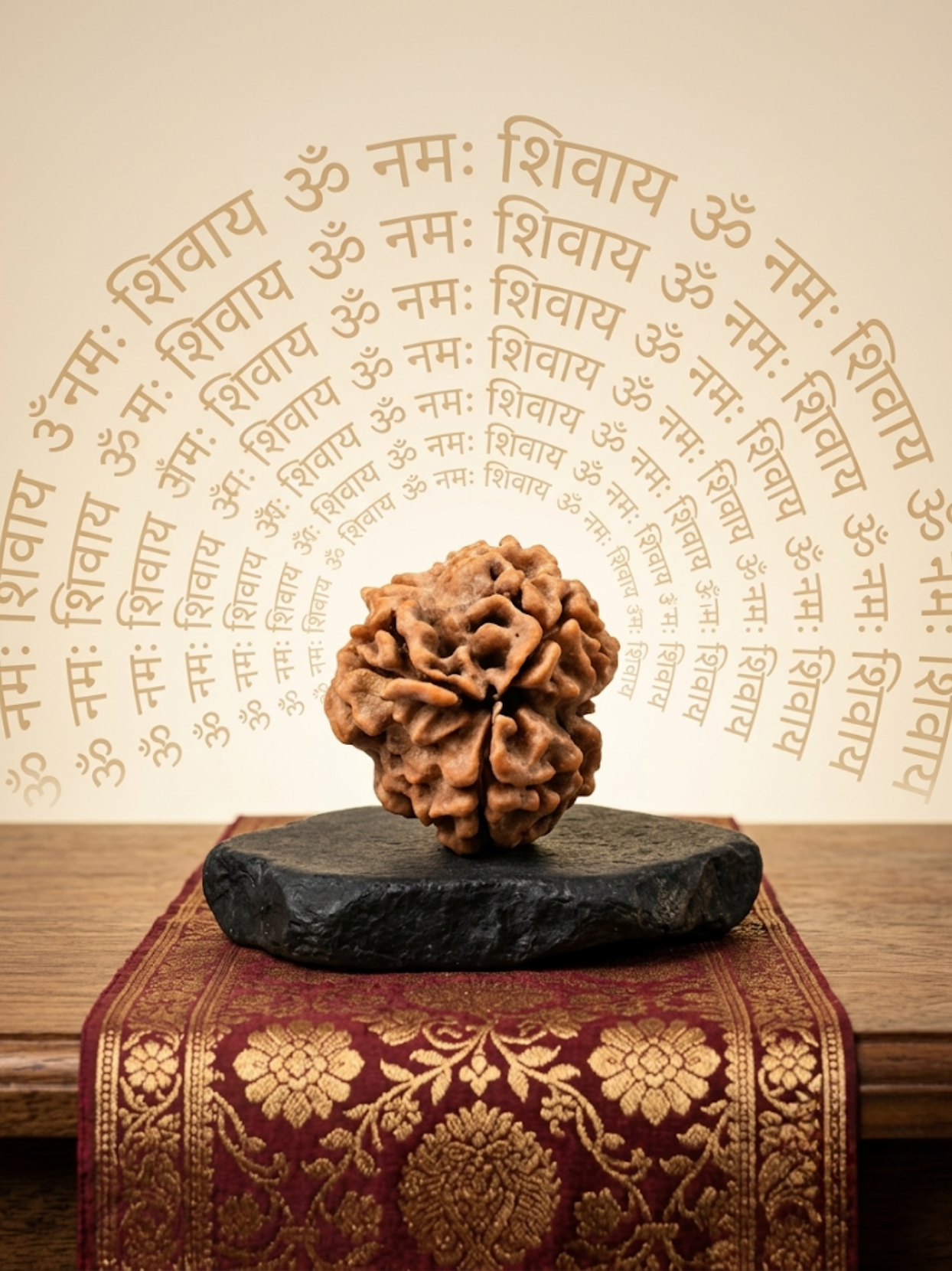 3 Mukhi Rudraksha from Nepal - 20 mm - Natural Certified Bead for Agni and Confidence