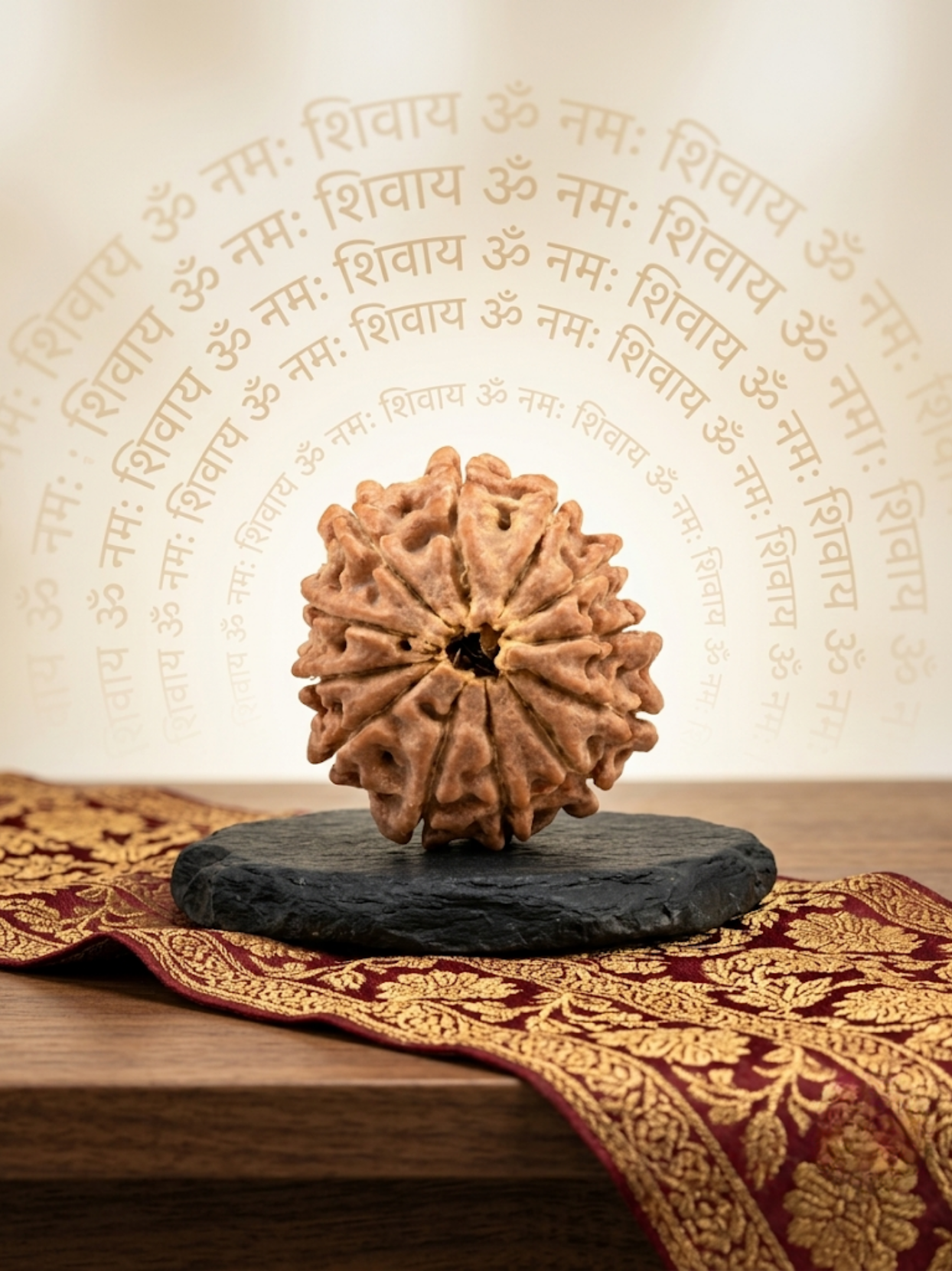 12 Mukhi Rudraksha from Nepal - 15 mm - Natural Certified Bead for Surya and Leadership