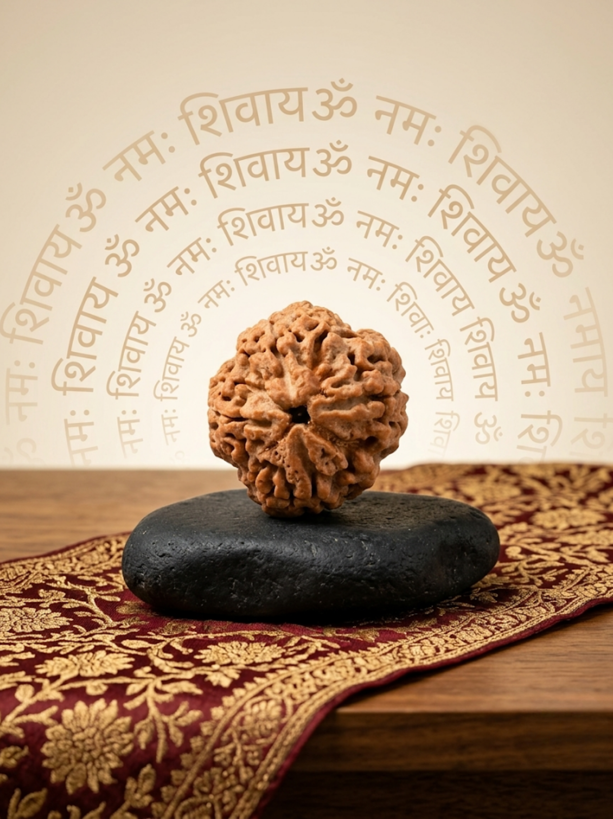 4 Mukhi Rudraksha from Nepal - Collector 25 mm - Natural Certified Bead for Brihaspati and Intellect