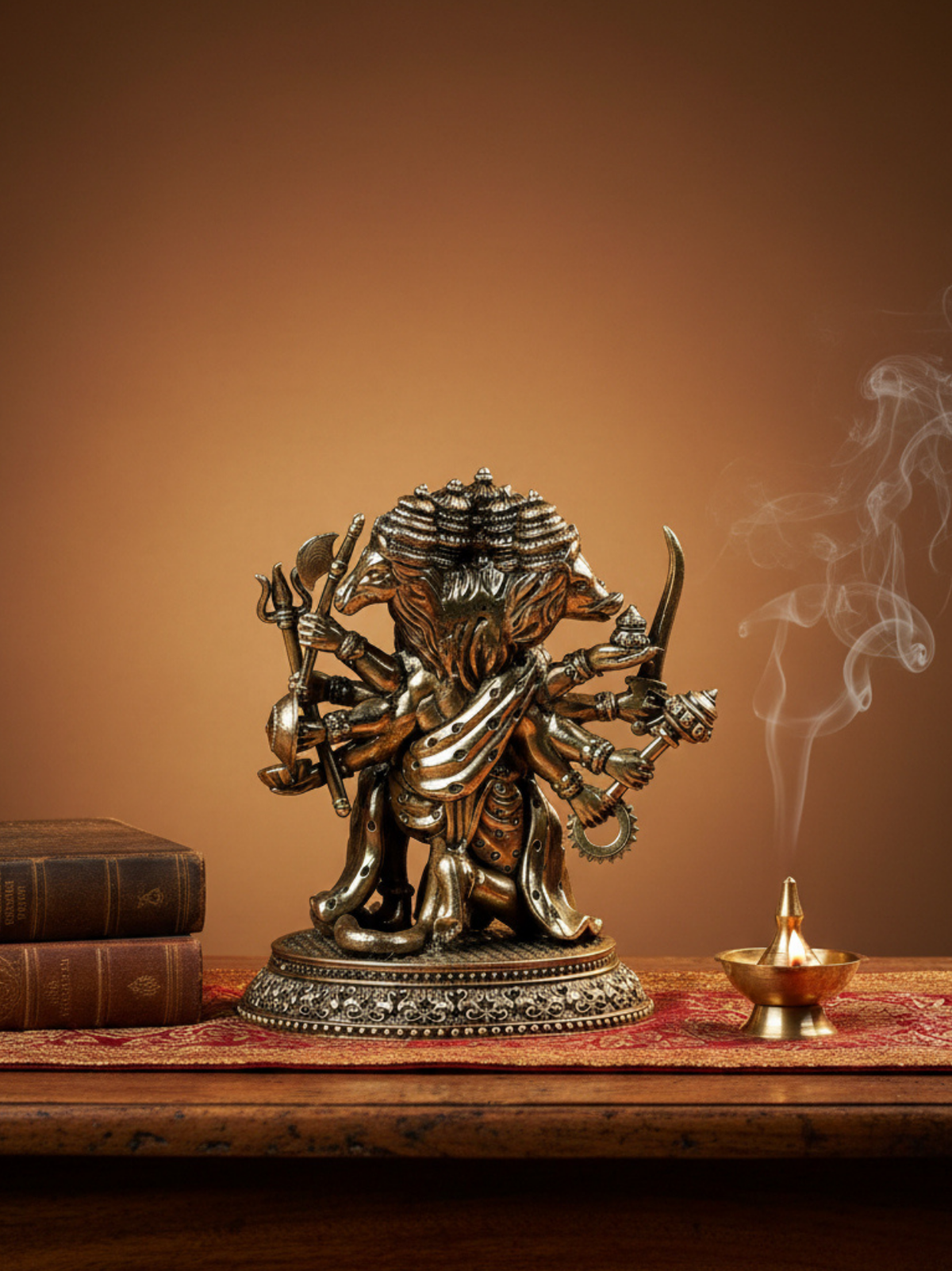 Panchmukhi Hanuman Ashtadhatu Idol Five-Faced Bajrangbali Energised Murti