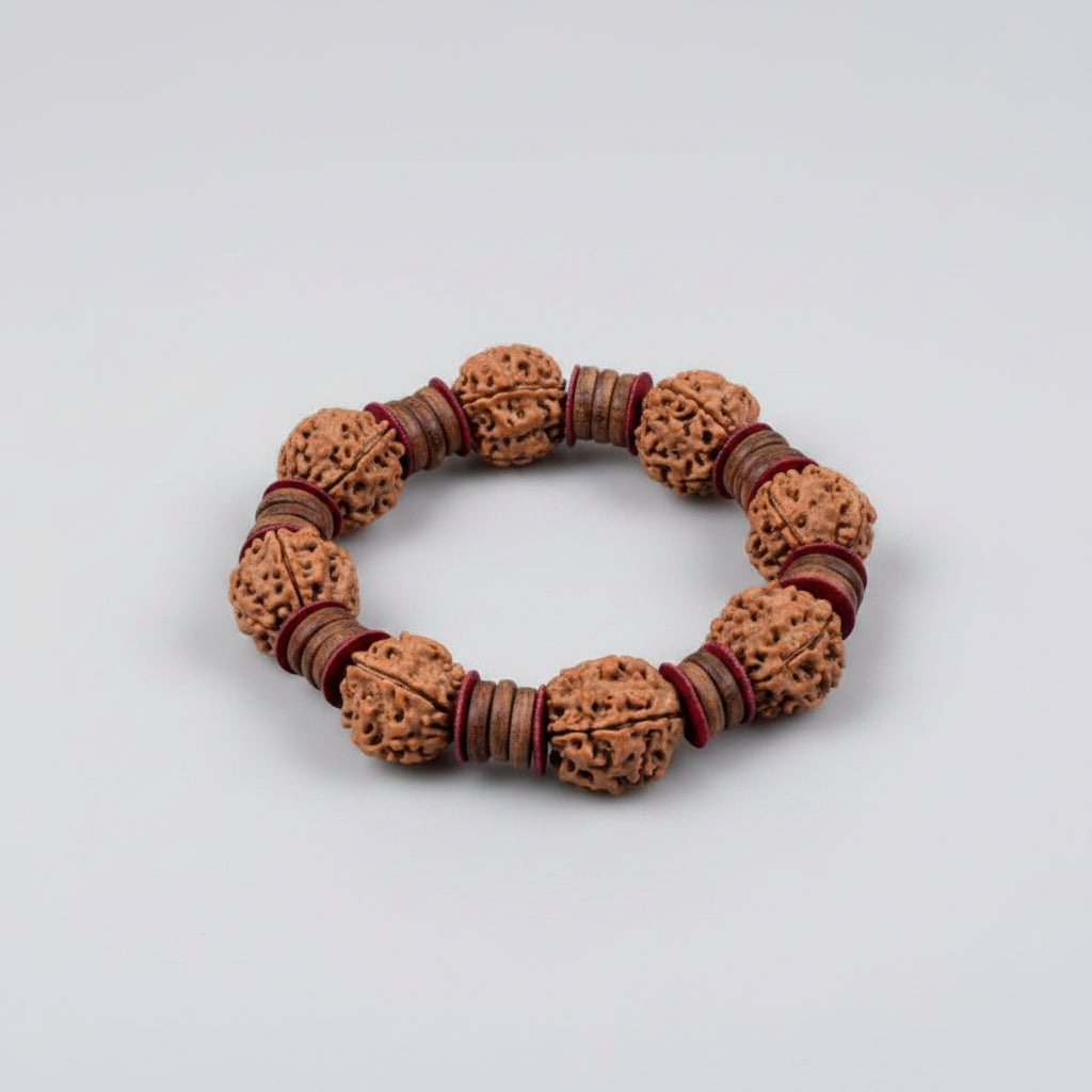 4 Mukhi Nepal Rudraksha Beads Bracelet For Men and Women