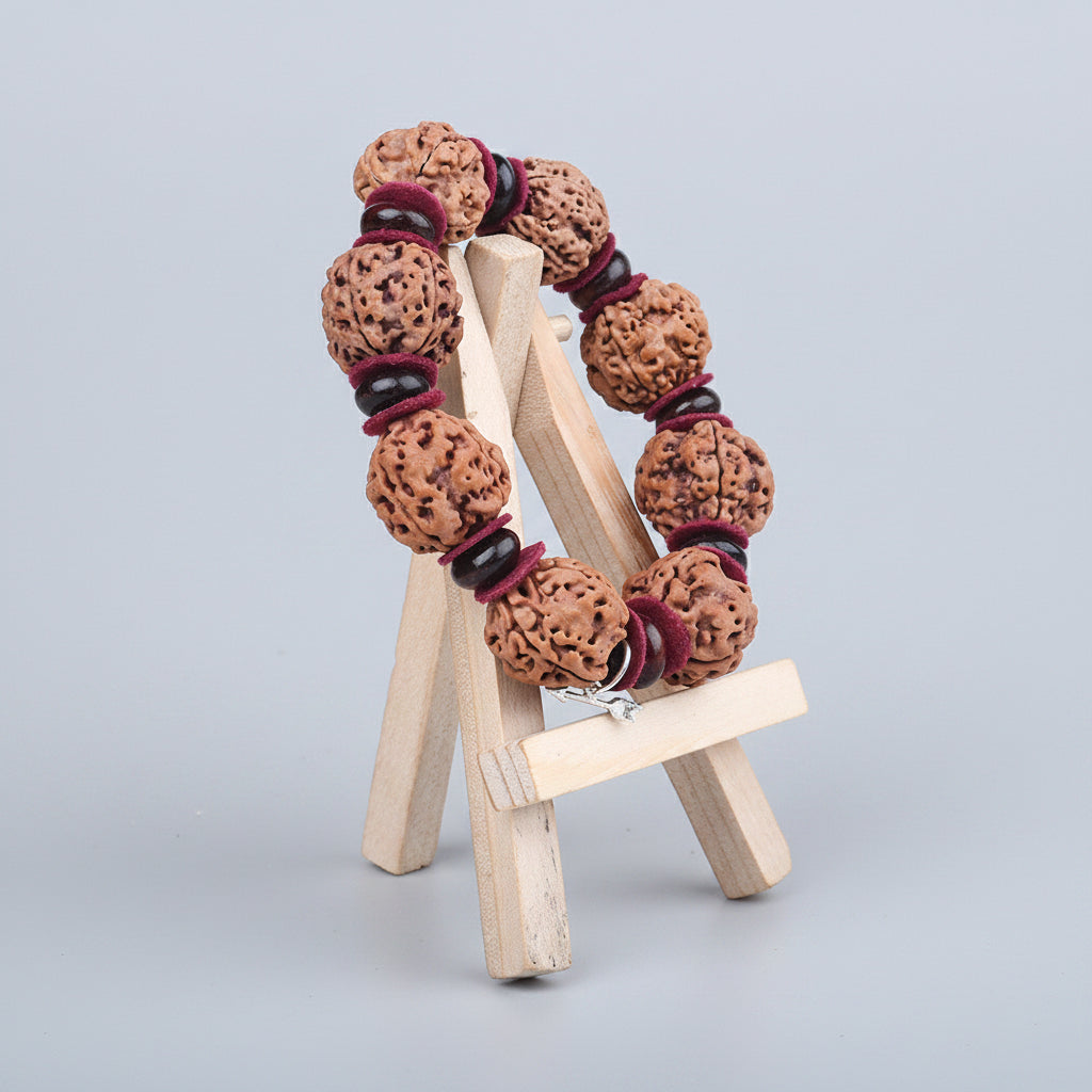 4 Mukhi Nepal Rudraksha Beads Bracelet For Men and Women
