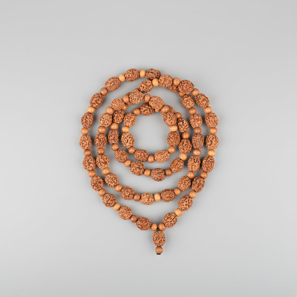 4 Mukhi Rudraksha and Sandalwood Mala