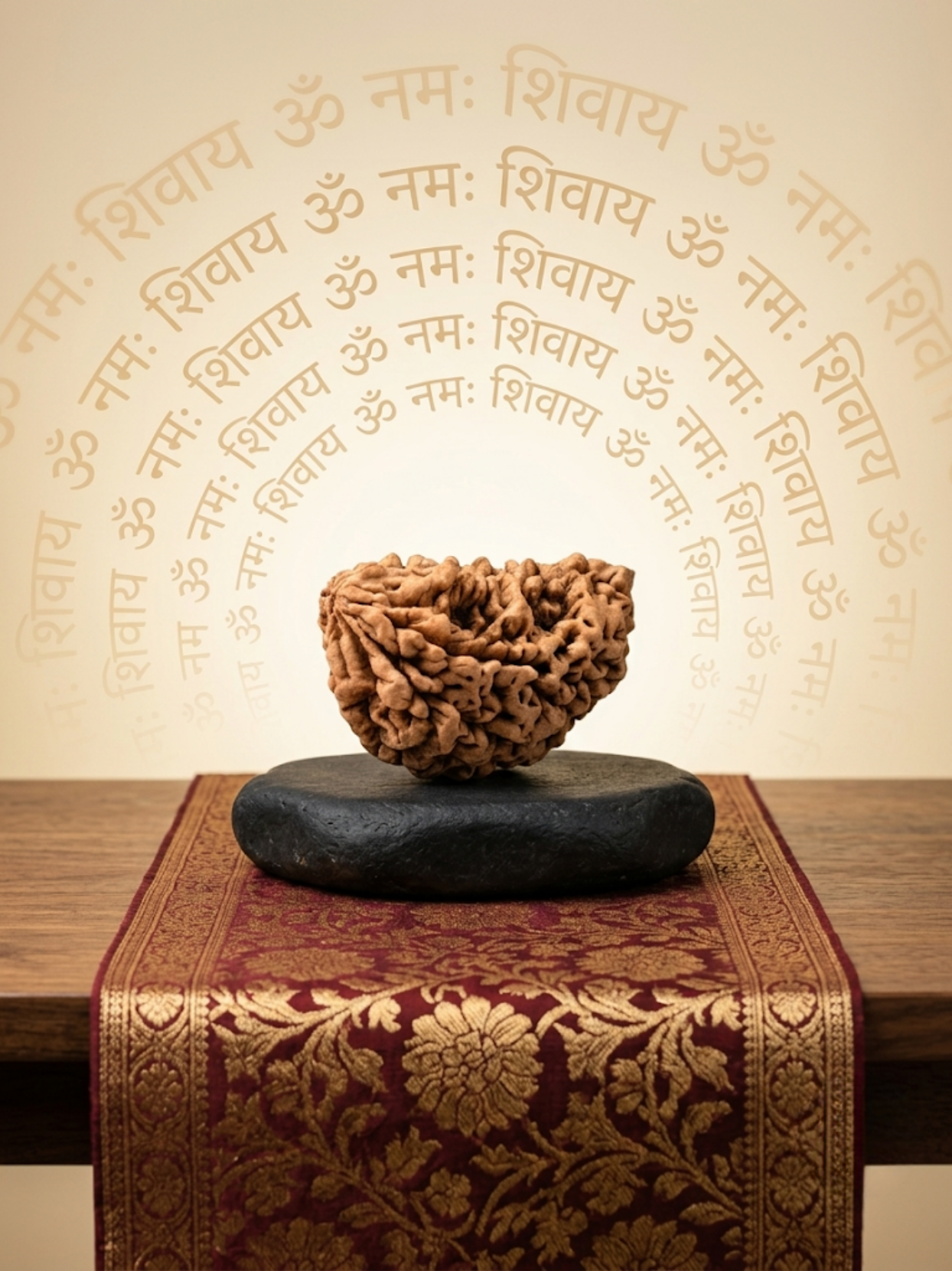1 Mukhi Half Moon Rudraksha Bead 40 mm
