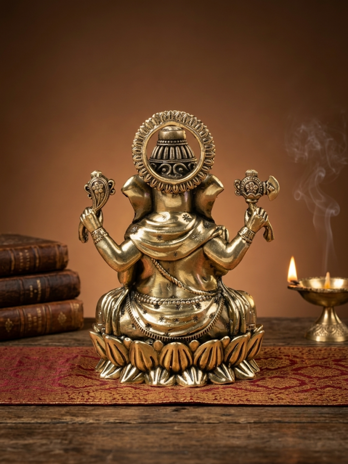 Kamal Ganesh Ashtadhatu Idol Ganesha on Lotus Energised Murti