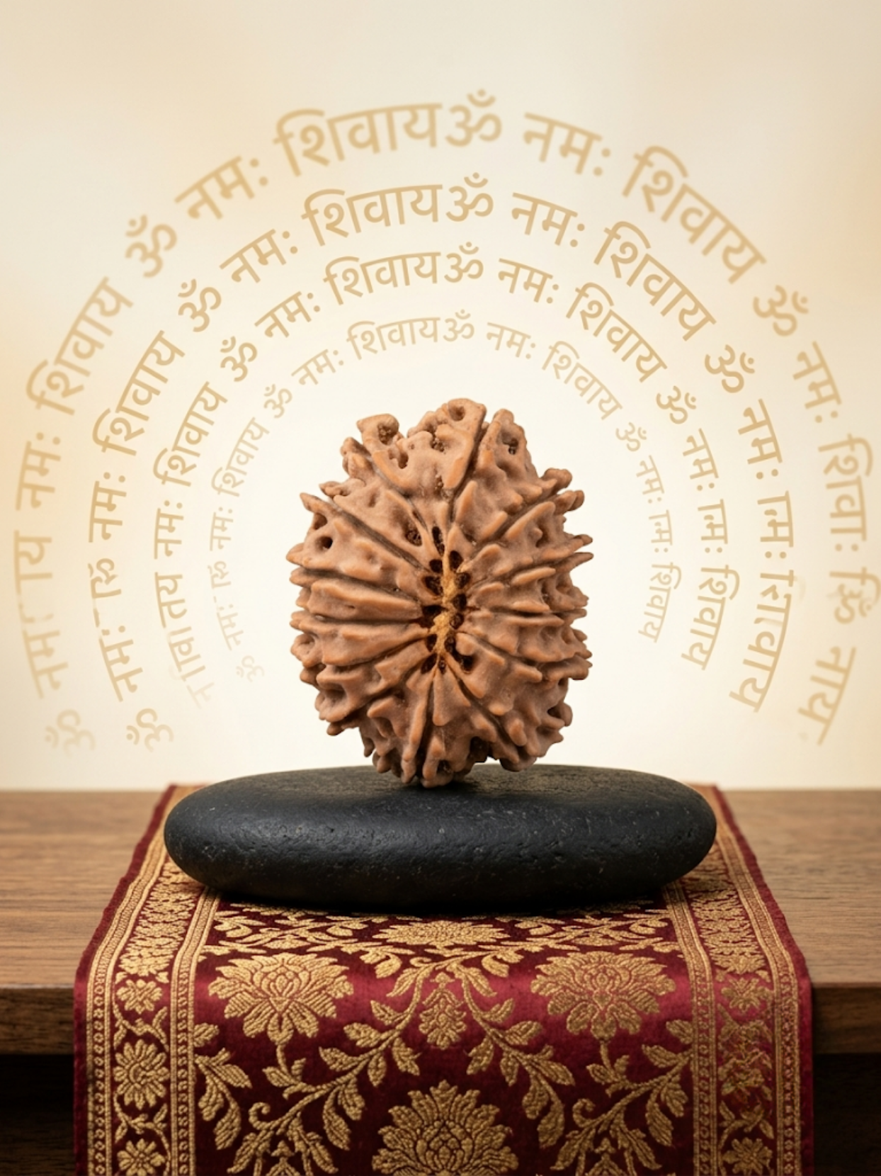 13 Mukhi Rudraksha from Nepal - 26 mm - Natural Certified Bead for Kamadeva and Desires