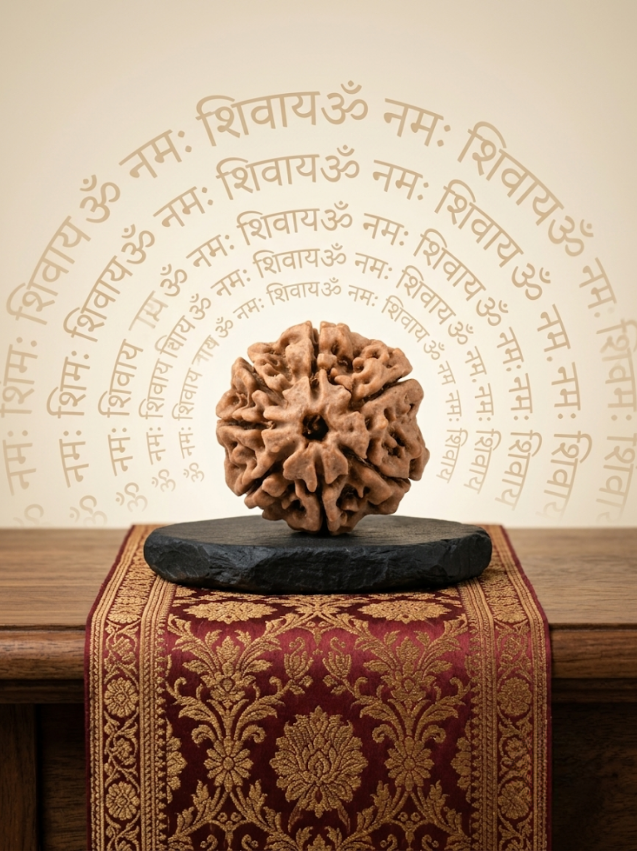7 Mukhi Rudraksha from Nepal - Collector Grade - Natural Certified Bead for Lakshmi and Wealth