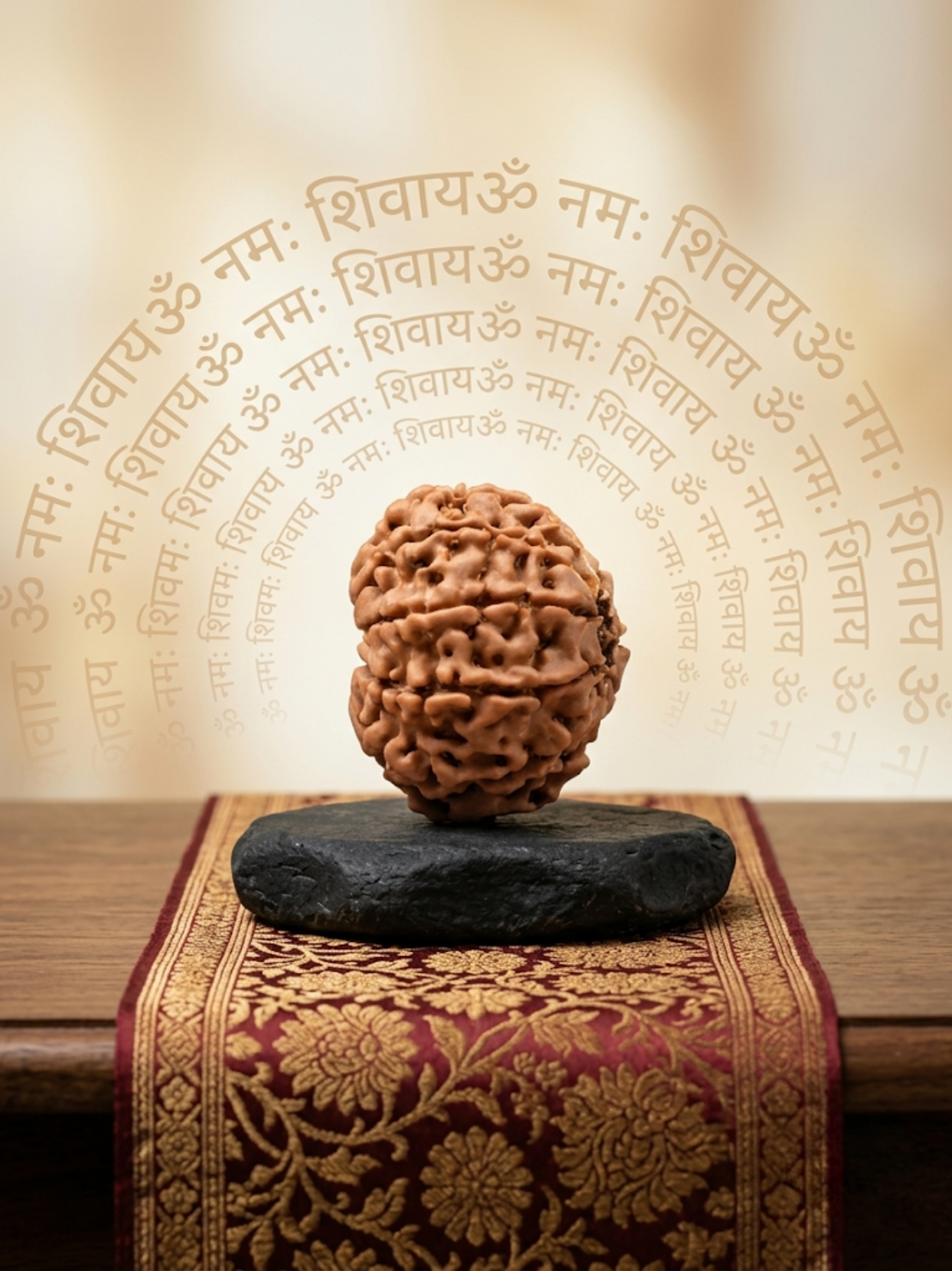 9 Mukhi Rudraksha from Nepal - 20 to 22 mm - Natural Certified Bead for Durga and Power
