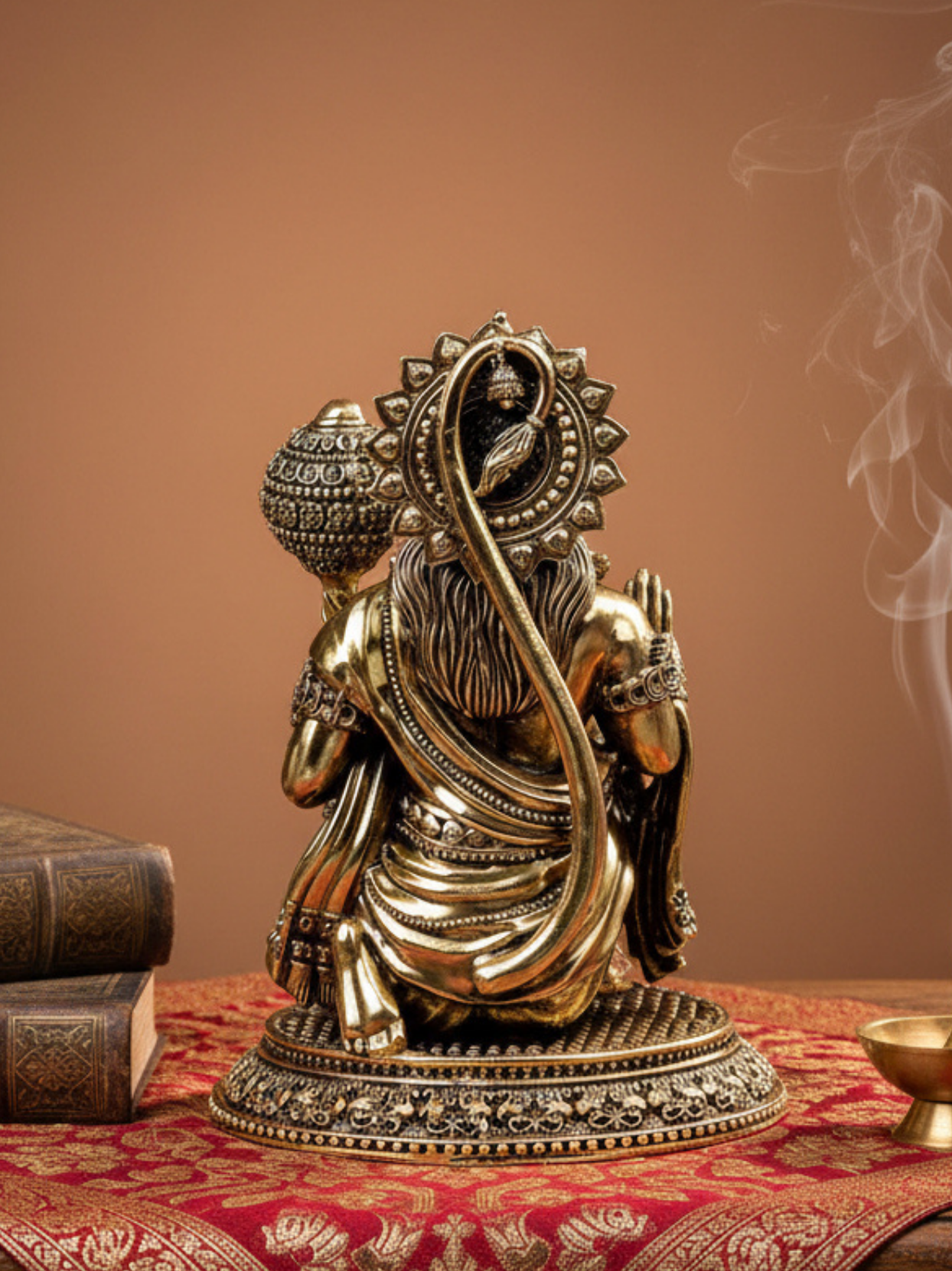 Blessing Hanuman Ashtadhatu Idol Super Fine Murti for Home Mandir